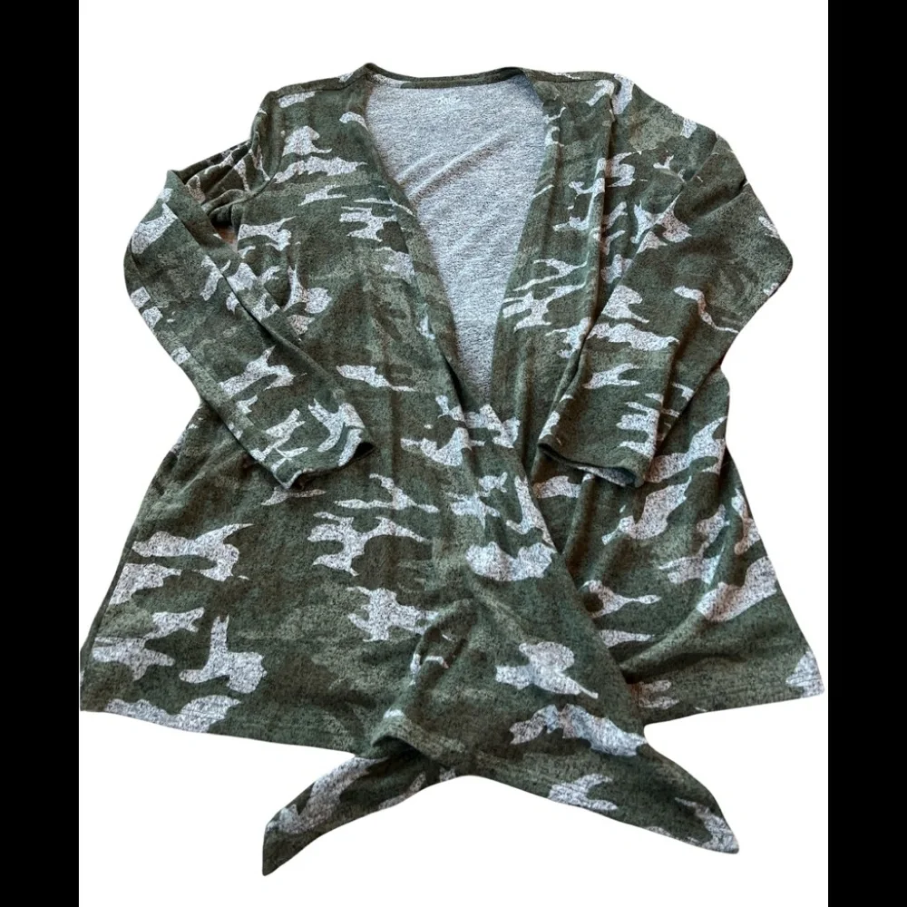 Justice Camo Open Front Cardigan 14/16